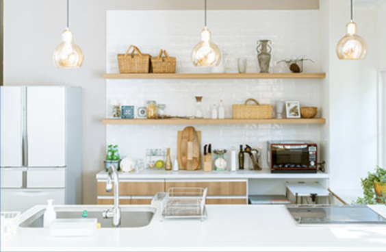 開放感あるペニンシュラキッチン