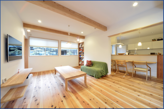 ウッドを基調としたぬくもりの空間